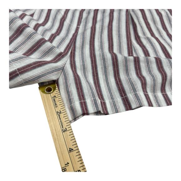 Ci Sono Shorts Womens Small Linen Blend Striped Attached Waist Tie Pockets Beach - Picture 7 of 10
